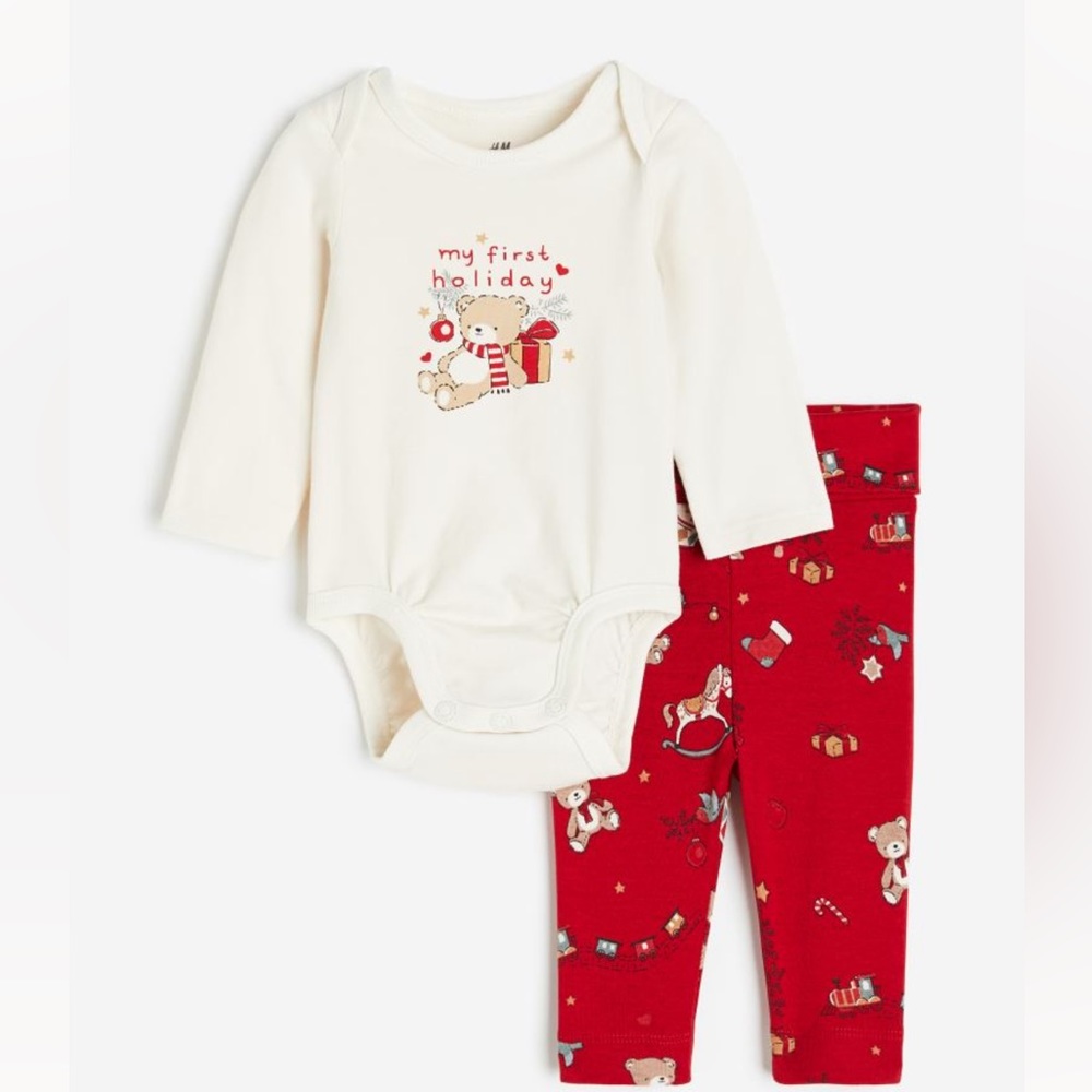“My first holiday”  2 piece set- onesie and leggings